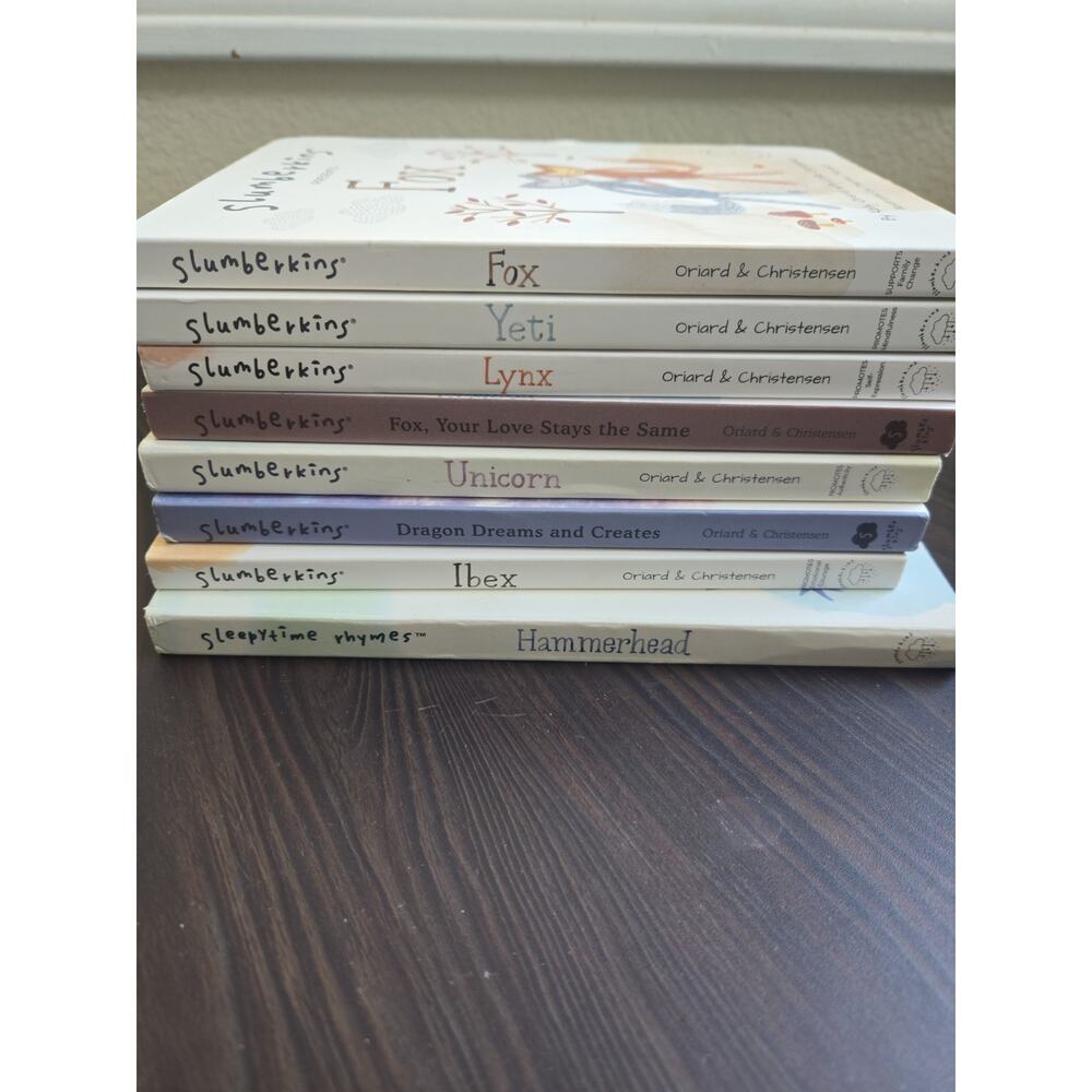 Slumberkins Board Book Lot Yeti Fox Dragon Set 8 Books Creativity Family Grief